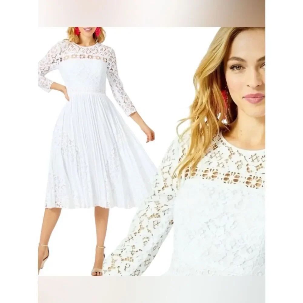 Lilly Pulitzer White Aiden Lace Dress Size 2